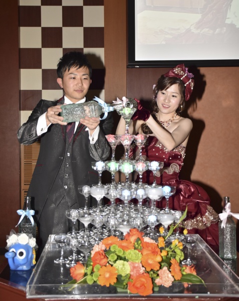 ベルナール鶴岡のプランナーブログ 盛り上がる大人気演出 シャンパンタワー 結婚式場 ウエディング 挙式 ブライダル ゼクシィ